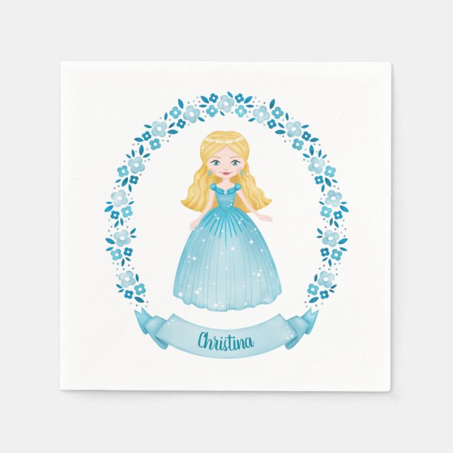 Princess Birthday Party Serviette (Vorderseite)