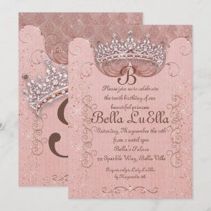 Princess Bling Diamond Party Einladungen