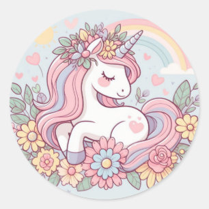 Princess Blossom Runder Aufkleber