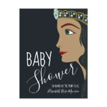 Princess Blue Baby Shower Einladung