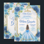 Princess Blue Rose Mexikanisch 15 Anos Einladung<br><div class="desc">Princess Blue Rose Mexikanisch 15 Anos Einladung</div>