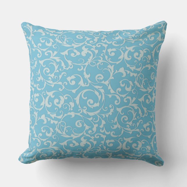 Princess Blue Royal Storybook Fairy Tale Chic Kissen (Vorderseite)