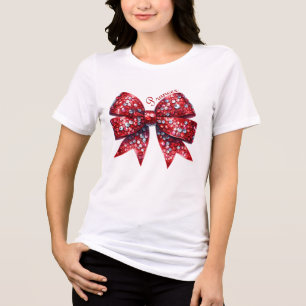 Princess Bow Sparkle T-Shirt Tri-Blend Shirt