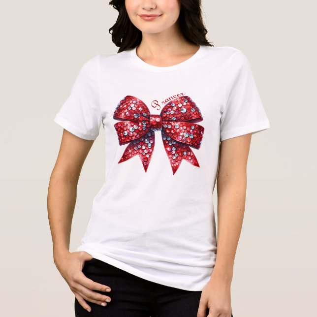 Princess Bow Sparkle T-Shirt Tri-Blend Shirt (Vorderseite)