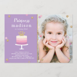 Princess Cake Foto Geburtstagsparty Einladung