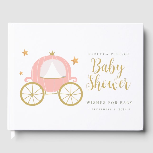 Princess Car Wünsche für BabyShower Gästebuch (Vorderseite)