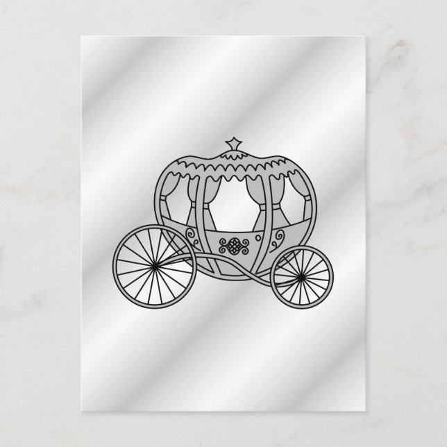 Princess Carriage in Grau Postkarte (Vorderseite)