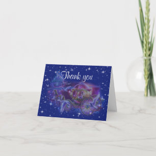 Princess Carriage Wedding Vielen Dank Notecard Dankeskarte