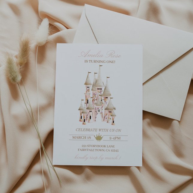 Princess Castle Anniversaire Invitation Filles Inv (Créateur téléchargé)
