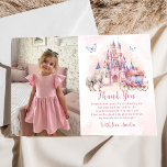 Princess Castle Birthday Foto Dankeschön Card Dankeskarte<br><div class="desc">Princess Castle Birthday Foto Dankeschön Card</div>