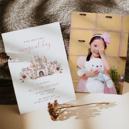 Princess Castle Birthday Foto Einladung Girls