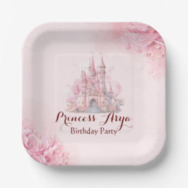 Princess Castle Birthday Paper Plate Pappteller