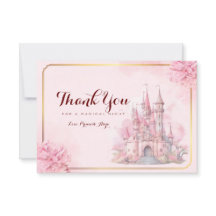 Princess Castle Carte de remerciements d'anniversa