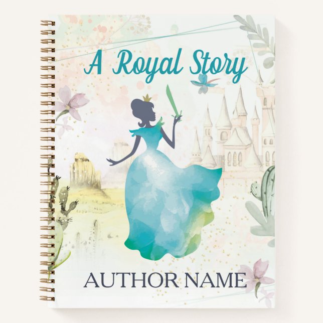 Princess Castle Fantasy Book Cover Notebook Notizbuch (Vorderseite)