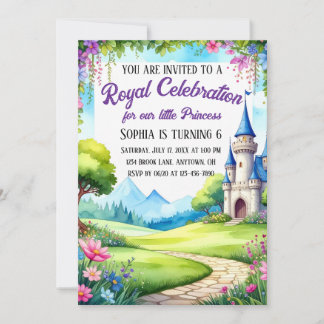 Princess Castle Geburtstagsparty Einladung