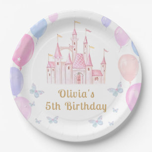 Princess Castle Girl Birthday Paper Plate Pappteller