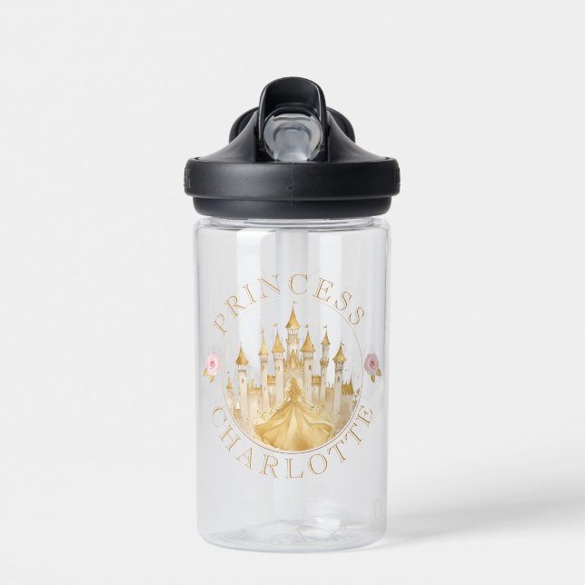 Princess Castle Personalisierte Wasserflasche Trinkflasche (Vorne)