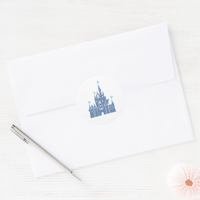 Princess Castle Wedding Classic Round Sticker (Umschlag)