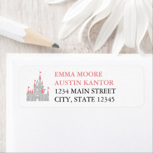 Princess Castle Wedle Return Address Label