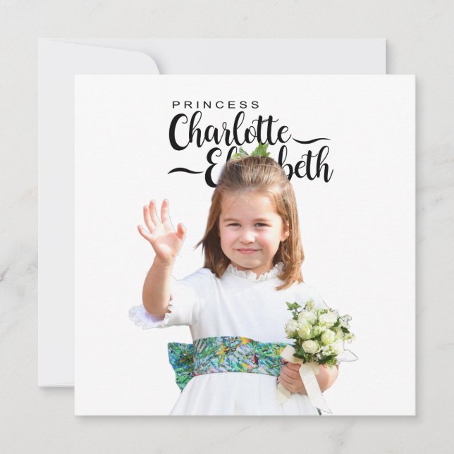 Princess Charlotte Elizabeth 6. Geburtstagskarte Karte (Vorderseite)