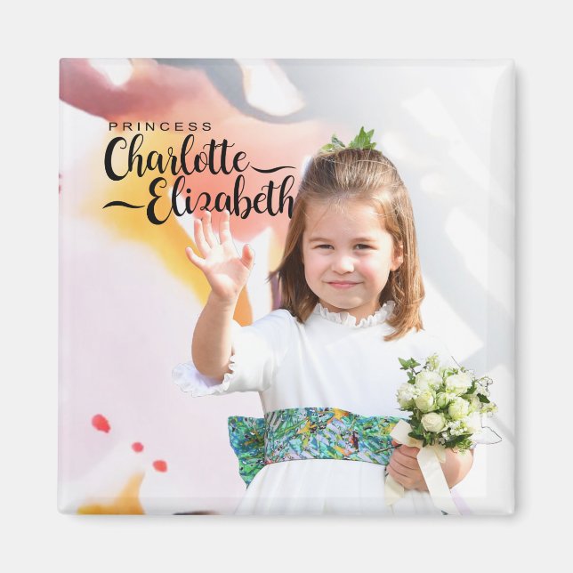 Princess Charlotte Elizabeth 6. Geburtstagsmagnet Magnet (Vorne)