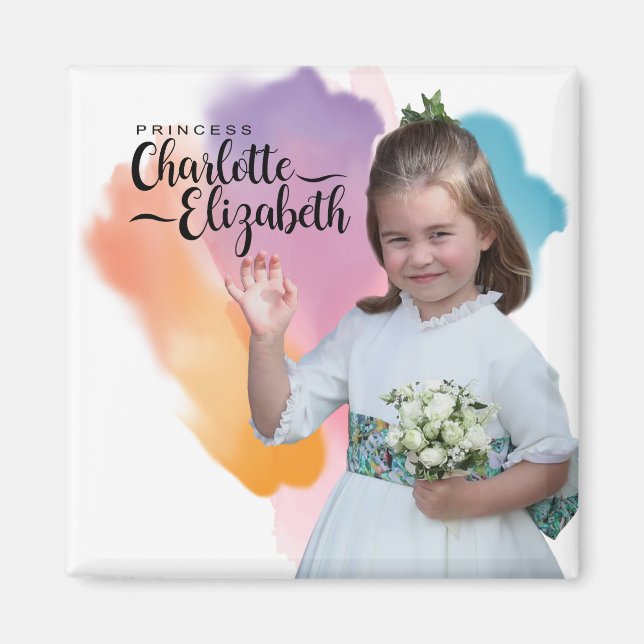 Princess Charlotte Elizabeth 6. Geburtstagsmagnet Magnet (Vorne)