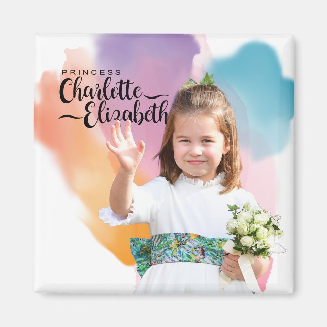 Princess Charlotte Elizabeth 6. Geburtstagsmagnet Magnet (Vorne)