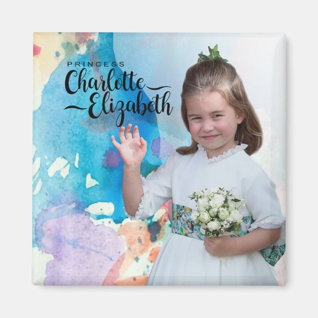Princess Charlotte Elizabeth 6. Geburtstagsmagnet Magnet (Vorne)