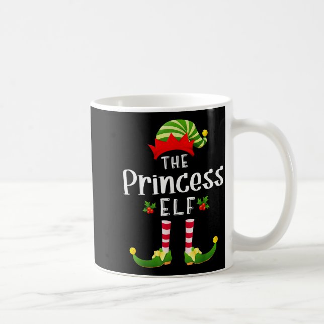 Princess Christmas Elf Matching Pajama X-mas Party Kaffeetasse (Rechts)