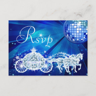 Princess Coach & Horses & Diskothek Ball UAWG RSVP Karte