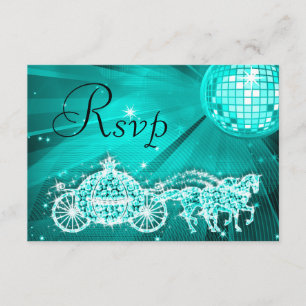 Princess Coach & Horses & Diskothek Ball UAWG RSVP Karte
