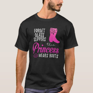 Princess Cowboy Boots Western Cowgirl Rodeo Girl T-Shirt