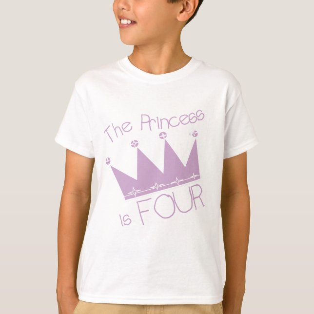 Princess Crown 4th Birthday Tshirts (Vorderseite)
