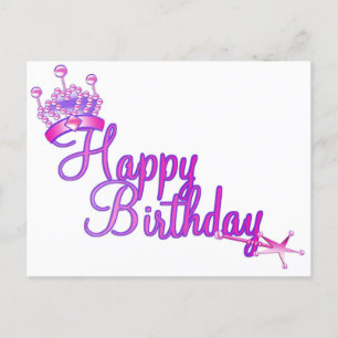 Princess Crown Bonne carte postale pour les fêtes 