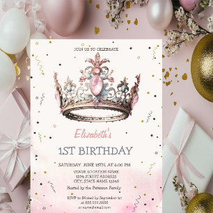 Princess Crown Fairytale Birthday Einladung