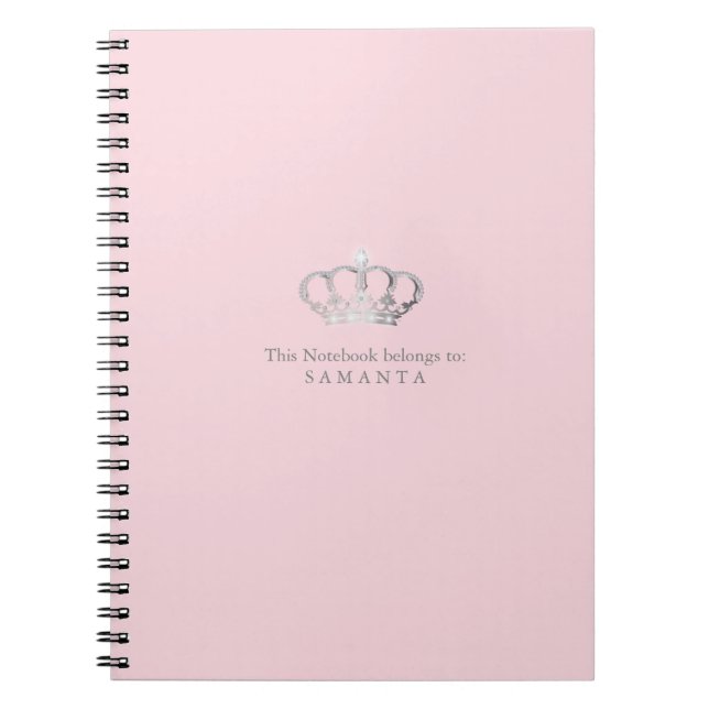 Princess Crown ı rosa Notebook Notizblock (Vorderseite)