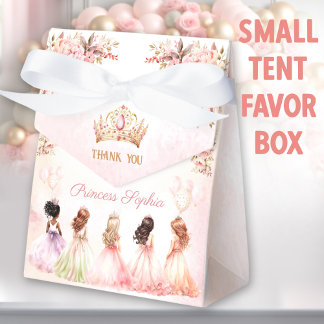 Princess Crown Pink Gold Floral Girl Birthday Zent Geschenkschachtel
