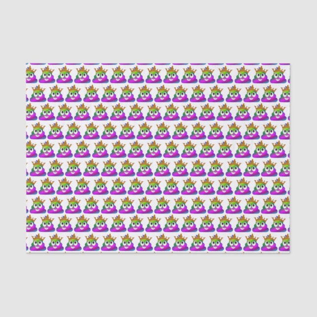 Princess Crown Rainbow Emoji Kackte Seidenpapier (Vorderseite)
