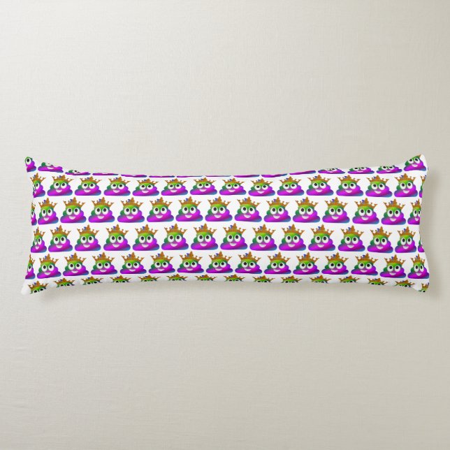 Princess Crown Rainbow Emoji Kackte Seitenschläferkissen (Vorderseite)