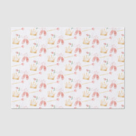 Princess Crown Wand Pink Little Girl Geburtstag Seidenpapier