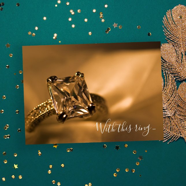 Princess Cut Diamond Verlobung Ring Wedding Einladung (Von Creator hochgeladen)