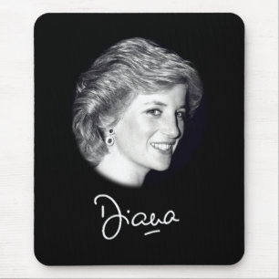 Princess Diana Autograph Mousepad