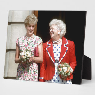 Princess Diana-Barbara Bush Fotoplatte