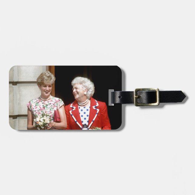 Princess Diana-Barbara Bush Gepäckanhänger (Vorderseite horizontal)