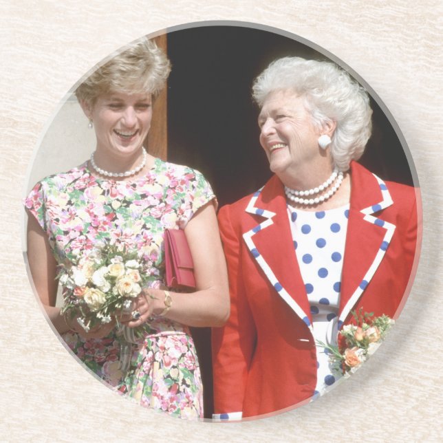 Princess Diana-Barbara Bush Getränkeuntersetzer (Vorne)