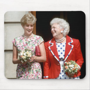 Princess Diana-Barbara Bush Mousepad