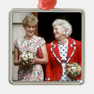 Princess Diana-Barbara Bush Ornament Aus Metall