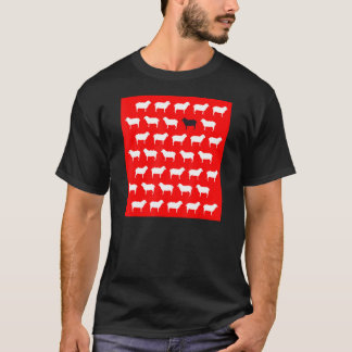 Princess Diana Schwarz-weiße Schafe Rot und viele T-Shirt
