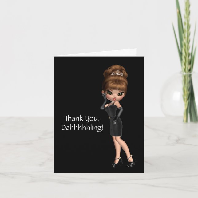 Princess Diva Dankeschön Karte (Vorderseite)