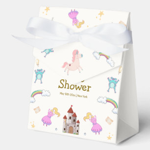 Princess Dragon Unicorn Burg Kinderdusche Geschenkschachtel